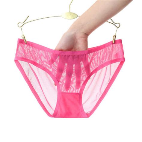 Women Sheer Panties Thong Ultra Thin Mesh See Through Underwear