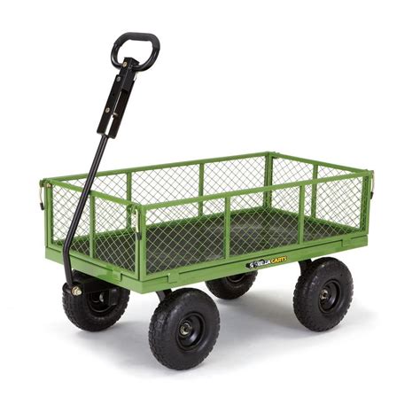 Steel Utility Garden Cart Wagon Removable Sides Tow Gorilla Carts