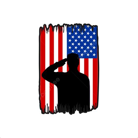 Soldier Silhouette And Usa Flag Veterans Day Soldiers Usa Flag Png