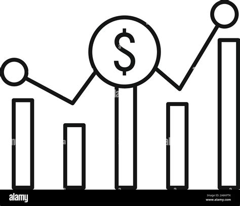 Money Graph Icon Outline Money Graph Vector Icon For Web Design