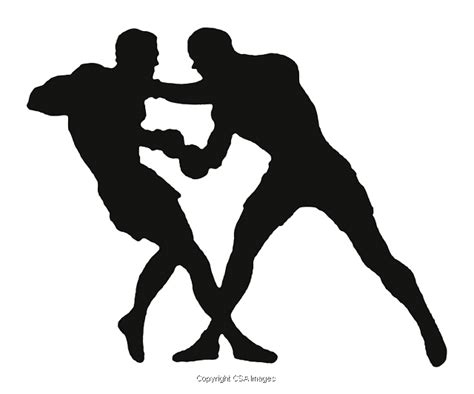 Silhouette Of Two Men Fighting 782222 Csa Images