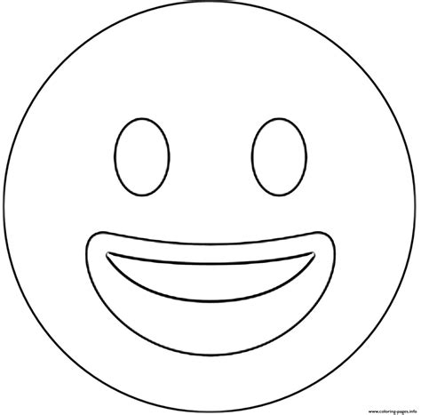 Smiling Emoji Coloring Pages