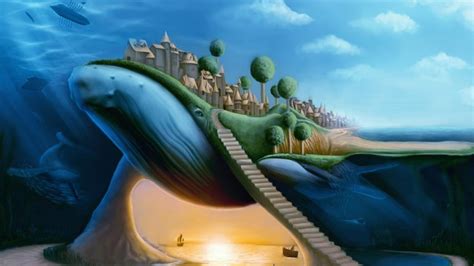 Animals Whales Surreal Dream Fantasy Whale Cities