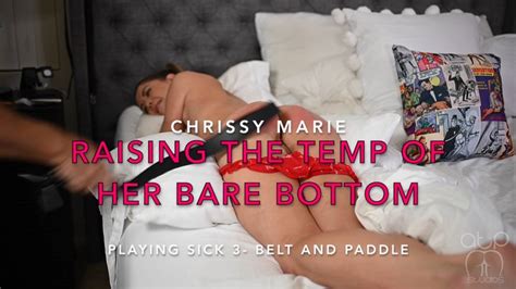 Raising The Temperature Of Her Bare Bottom With A Paddle Chrissy Marie