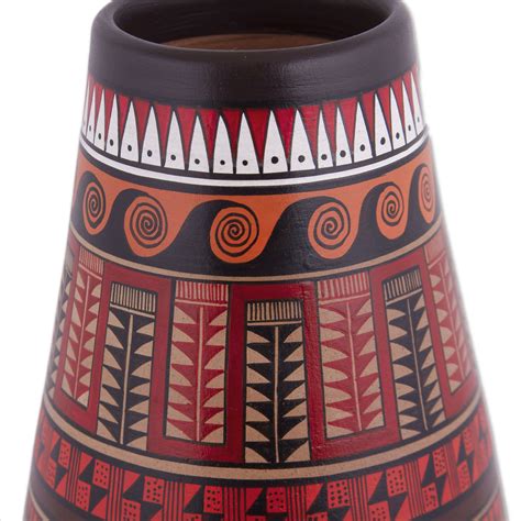 Unicef Market Artisan Crafted Ceramic Decorative Vase From Peru