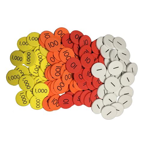 Sensational Math 4 Value Whole Numbers Place Value Discs Pack Of 1200
