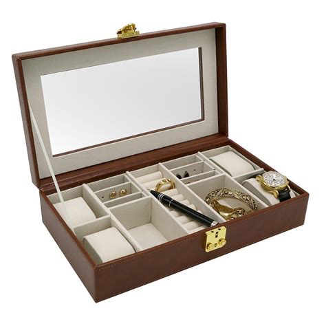 Men Jewelry Box Vintage Swank Leatherette Mens Jewelry Box Valet
