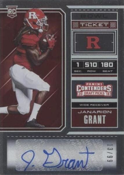 2018 Panini Contenders Draft Picks College Ticket Bowl Ticket 161