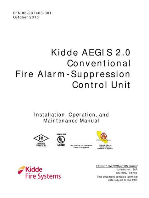 Manual Kidde Convencional Pdf Fire Sprinkler System Power Supply