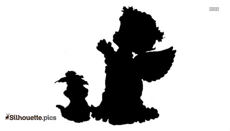Baby Angel Praying Silhouette Vector Clipart Images Pictures