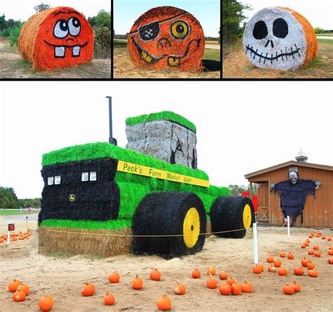 Halloween Hay Bale Art The Keeper Of The Cheerios Hay Bale Fall Decor