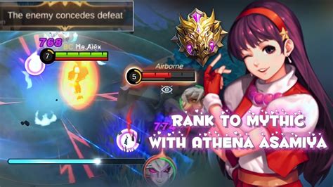 RANK TO MYTHIC WITH ATHENA ASAMIYA Guinevere KOF Skin Is Back Enemy