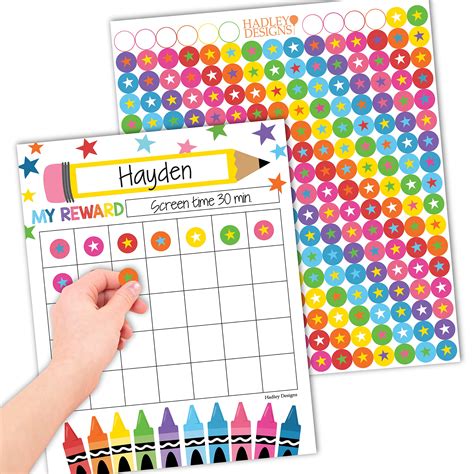 Buy 25 Colorful Reward Sticker Chart For Kids Behavior Chart For