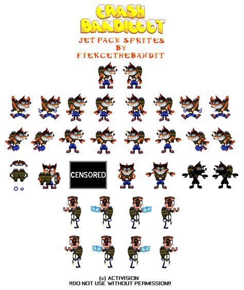 Crash Bandicoot Custom Sprites Jet Pack Theme By Fiercethebandit On