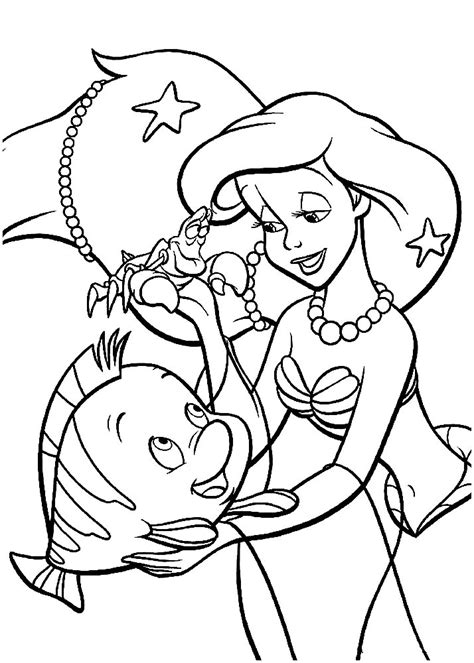 Ariel The Little Mermaid Coloring Pages For Girls To Print