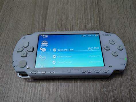 Sony Psp Handheld Console White Psp1003 With 8gb Memory Card With Games