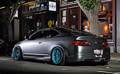 Download Wallpapers Tuning Acura Rsx Coupe Street Stance Japanese