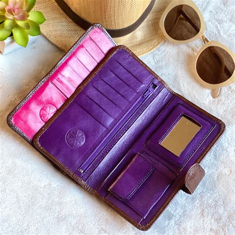 Handmade Leather Wallets For Women Leather Wallets Bicolor Gifts For