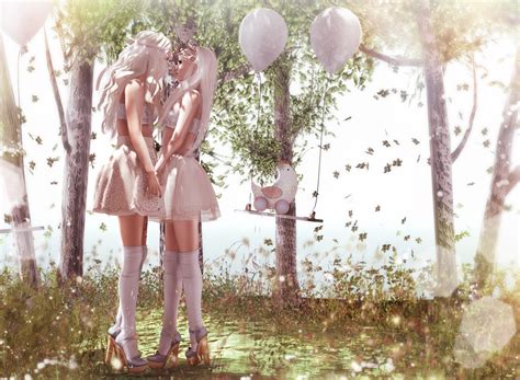 Wallpaper Sunlight 3d Love Grass Dress Branch Fashion Couple
