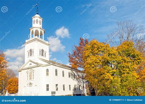 Old First Church Old Bennington Vermont In Fall Stock Image Image Of
