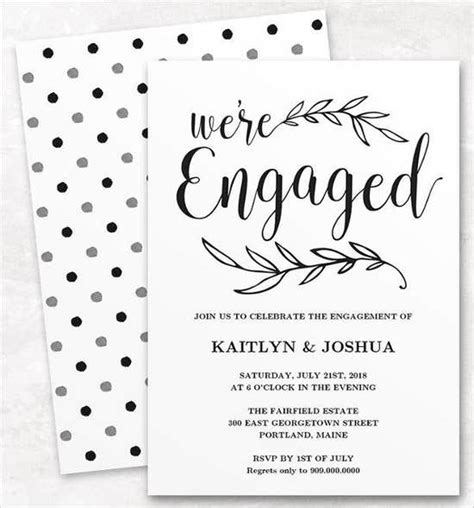 16 Engagement Invitations Psd Ai Word