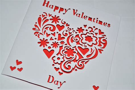 Sweet Pea Design Laser Cut Valentines Day Card