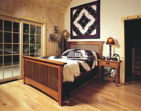 Camaflexi mission style solid wood canopy bed, twin, white. Craftsman Style Bedroom Furniture | Mission style bedroom ...