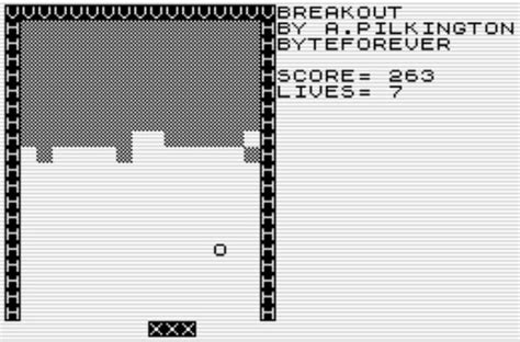 Новая игра Zx81 Breakout Хоумбрю проекты Новые игры и хаки