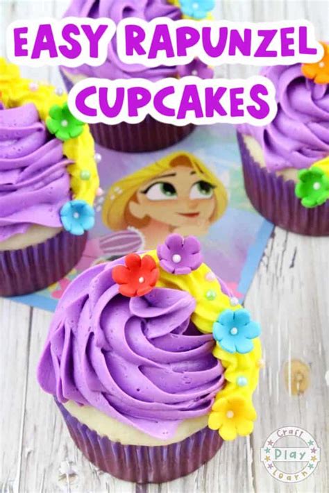 All would like it, not just children, adults also like the characters of disney princesses. Rapunzel Cupcakes Party Food Idea - Craft Play Learn in ...