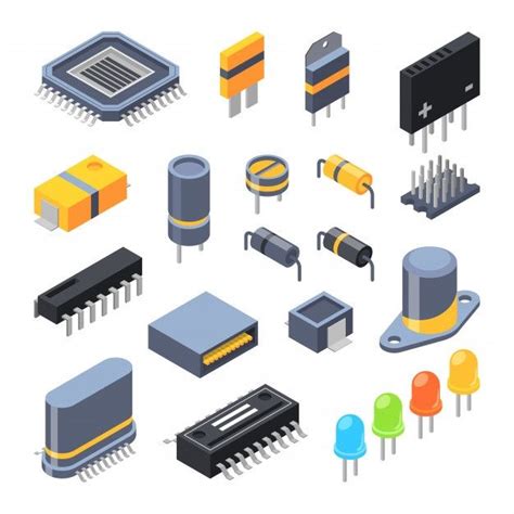 Semiconductores Y Componentes Eléctricos Premium Vector Freepik