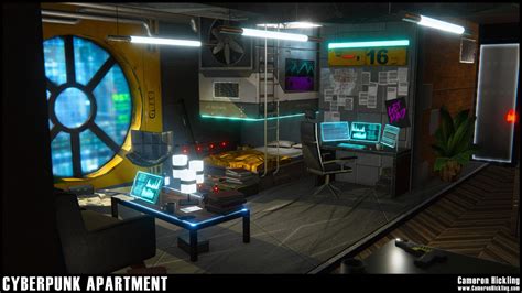 A Cyberpunk Apartment Based On Concept By Adrian Marc Modelled In