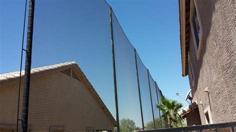 Exterior Netting Used As A Golf Ball Deterrent Project Completed In