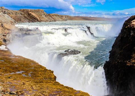 Gullfoss Golden Falls Is A Waterfall Located In The Canyon Of The