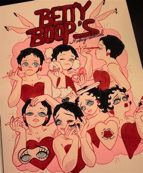 A Drawing Of Women In Bathing Suits With The Words Betty Boop S On Them