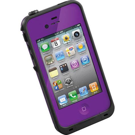 There is a gasket around where the case fits the screen which keeps water out and the case comes with a see through. LifeProof Case for iPhone 4/4s (Purple) 1001-04 B&H Photo ...