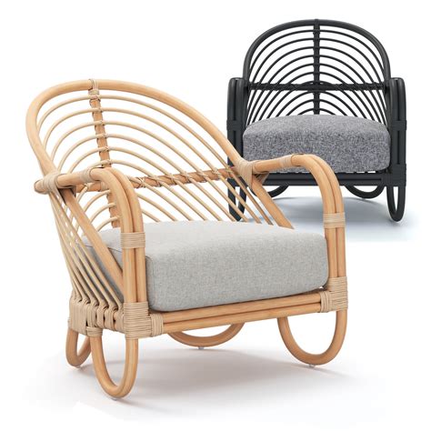 3d Model Crate And Barrel Etta Rattan Chairs Cgtrader