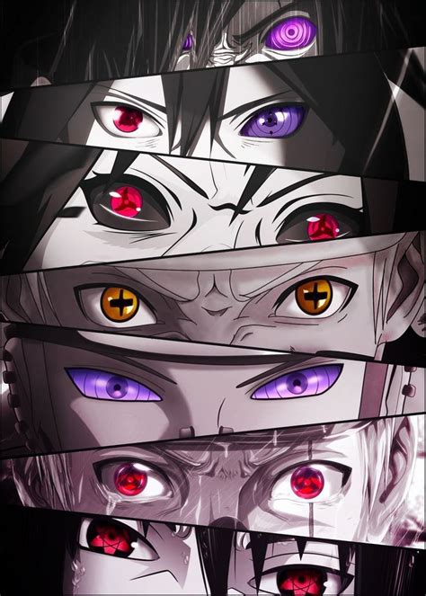 Naruto Eyes Poster By Undermountain Displate In 2021 Naruto Eyes