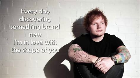 ed sheeran shape of you lyrics youtube