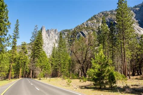 The Road Through Yosemite National Park California Usa Stock Photo