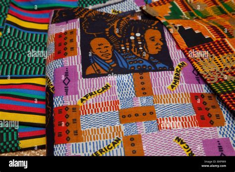 Colorful Fabric Printed With The Words African American Next To