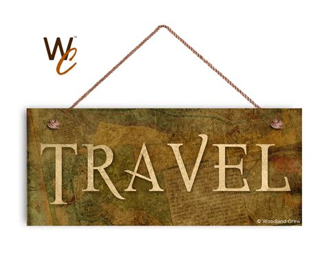 Travel Sign Antique Old World Map Travel Weatherproof