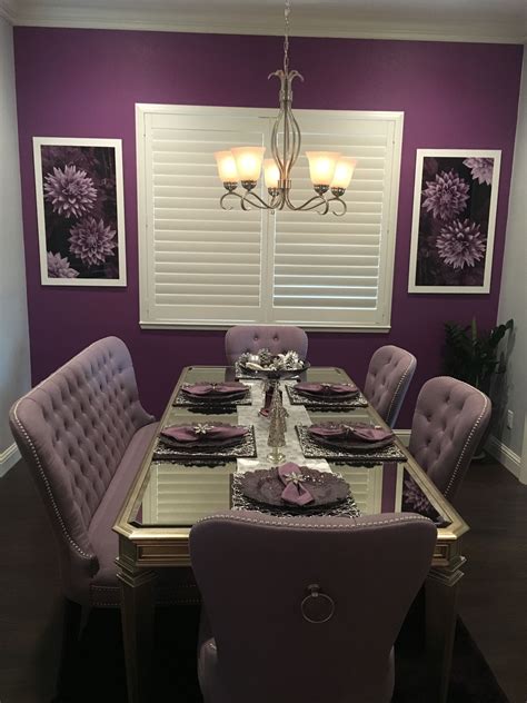 Purple Dining Room New Homes Dining Table House Furniture Home