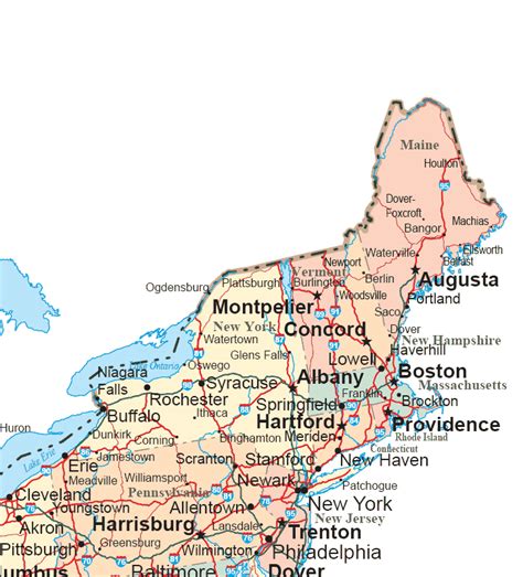 Northeastern United States Map Travelsfinderscom