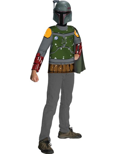 Mens Star Wars Boba Fett Costume T Shirt With Cape And Mask