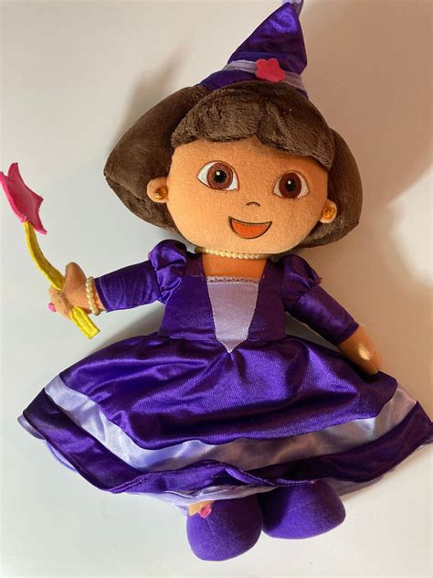Dora The Explorer Doll By Viacom Nickelodeon 17 Purple Plush Etsy