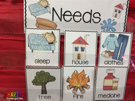 Sharing Kindergarten: Wants and Needs {with a FREEBIE}