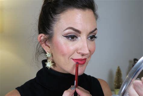 How To Create A Holiday Red Glitter Lip Nyx Lip Pencil Jennysue Makeup