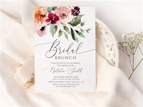 Free Printable Bridal Luncheon Invitations Printable Templates
