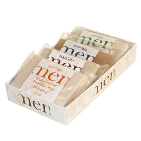 Available in three signature scents. Men's soap, single 25g bar, assorted