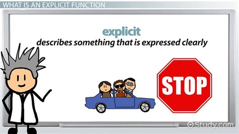 Explicit Function Definition Formula And Examples Lesson